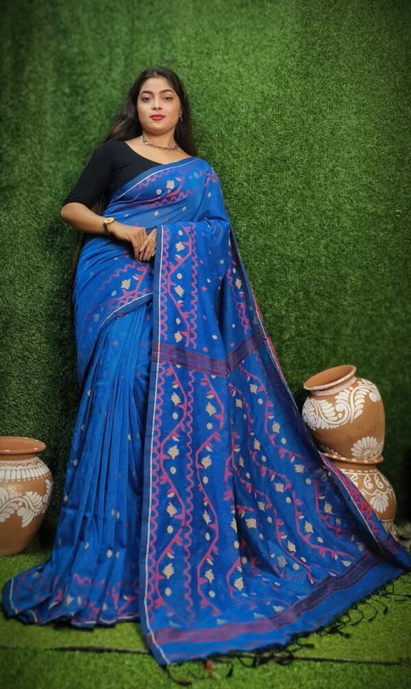 Vanmayuri Jamdani Saree - Image 7