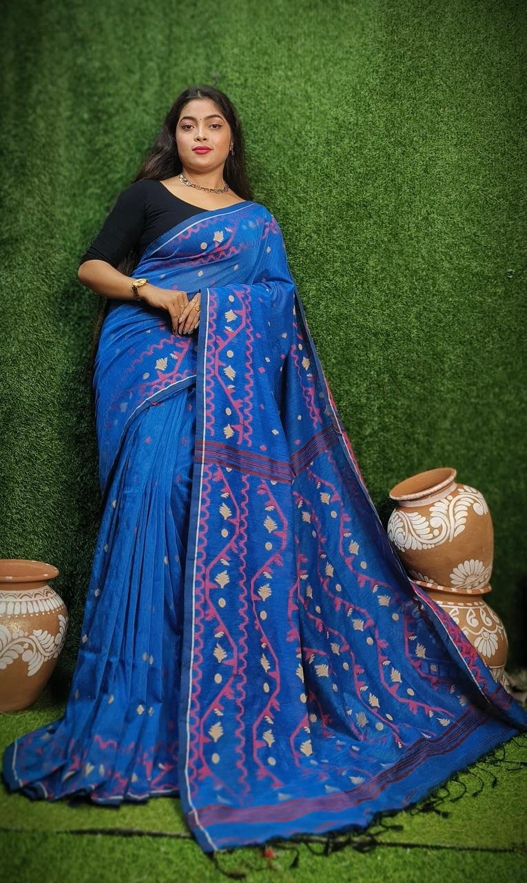 Vanmayuri Jamdani Saree - Image 7